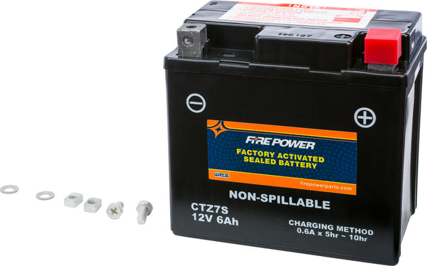 Trx450r/ er 06-2014 fire power battery ctz7s sealed factory actived