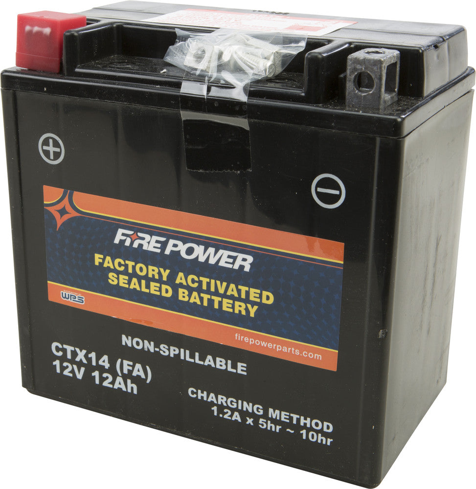 RAPTOR 660 FIRE POWER BATTERY CTX14 SEALED FACTORY ACTIVATED