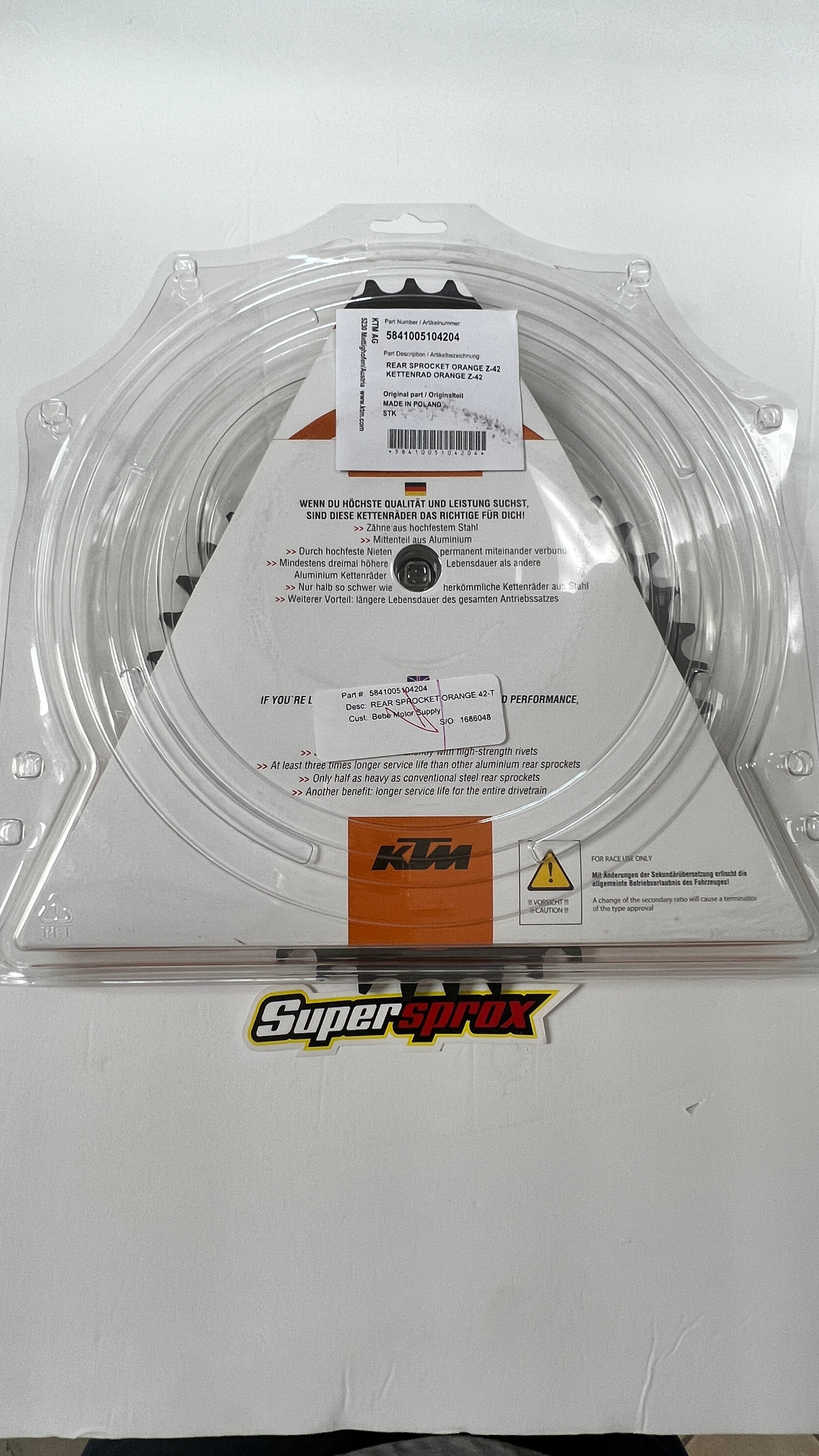 Piñón KTM Duke 690/790/890 y 690 SMC