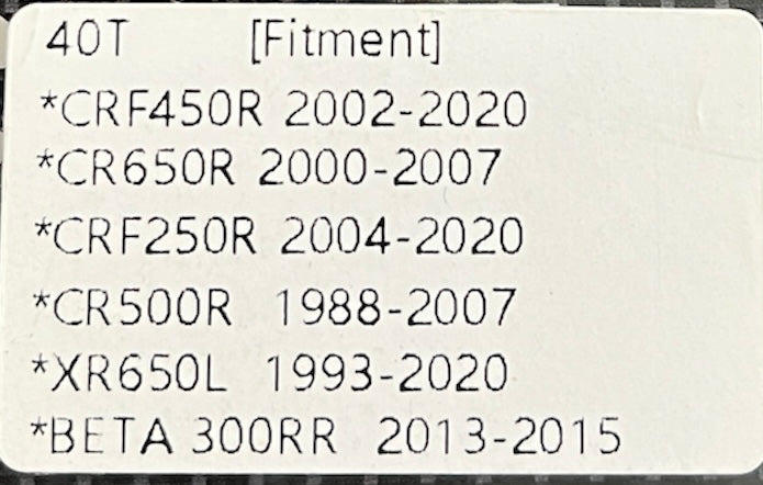 PIÑÓN XR650L 40T PAR DE TORSIÓN